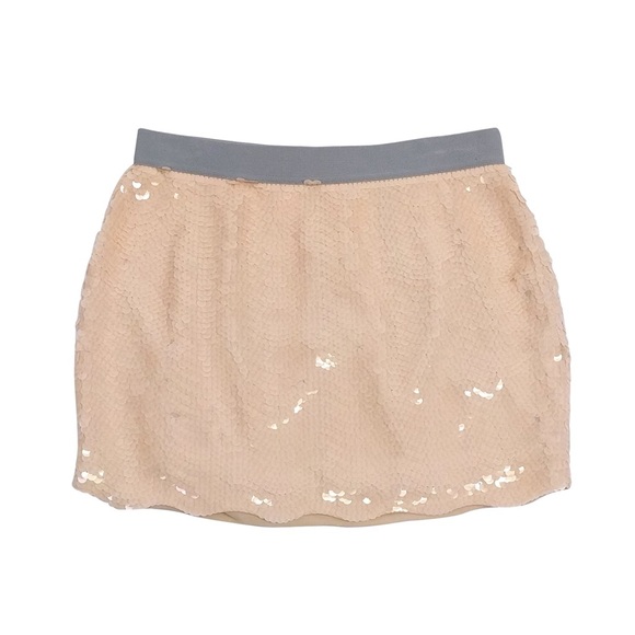 BCBG Peach Sequin Skirt - Picture 3 of 5